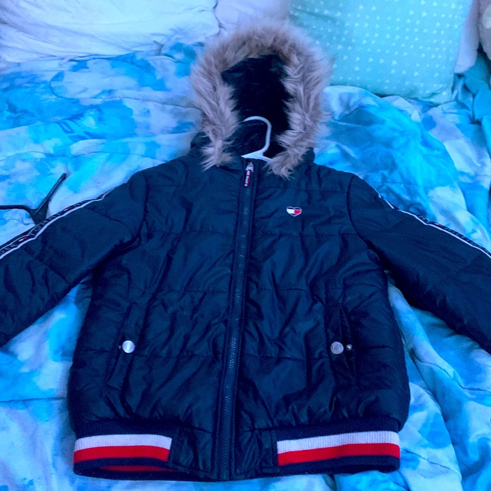 Tommy Hilfiger dark blue jacket (used)size:medium